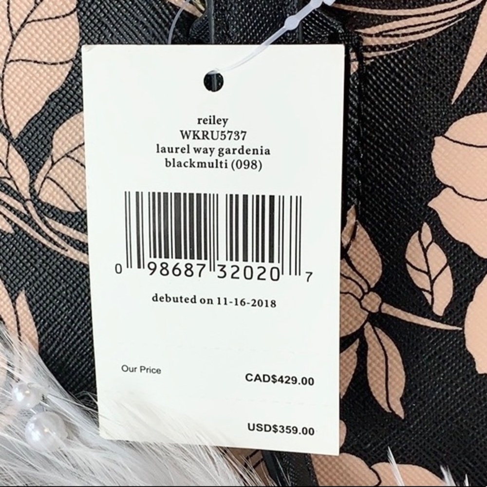 ♠️New Kate Spade ♠️ Reily Black Multi Laurel - Picture 3 of 8